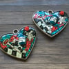 * SECONDS * Alice's Drink Me large heart pendant. SPECIAL PRICE £17