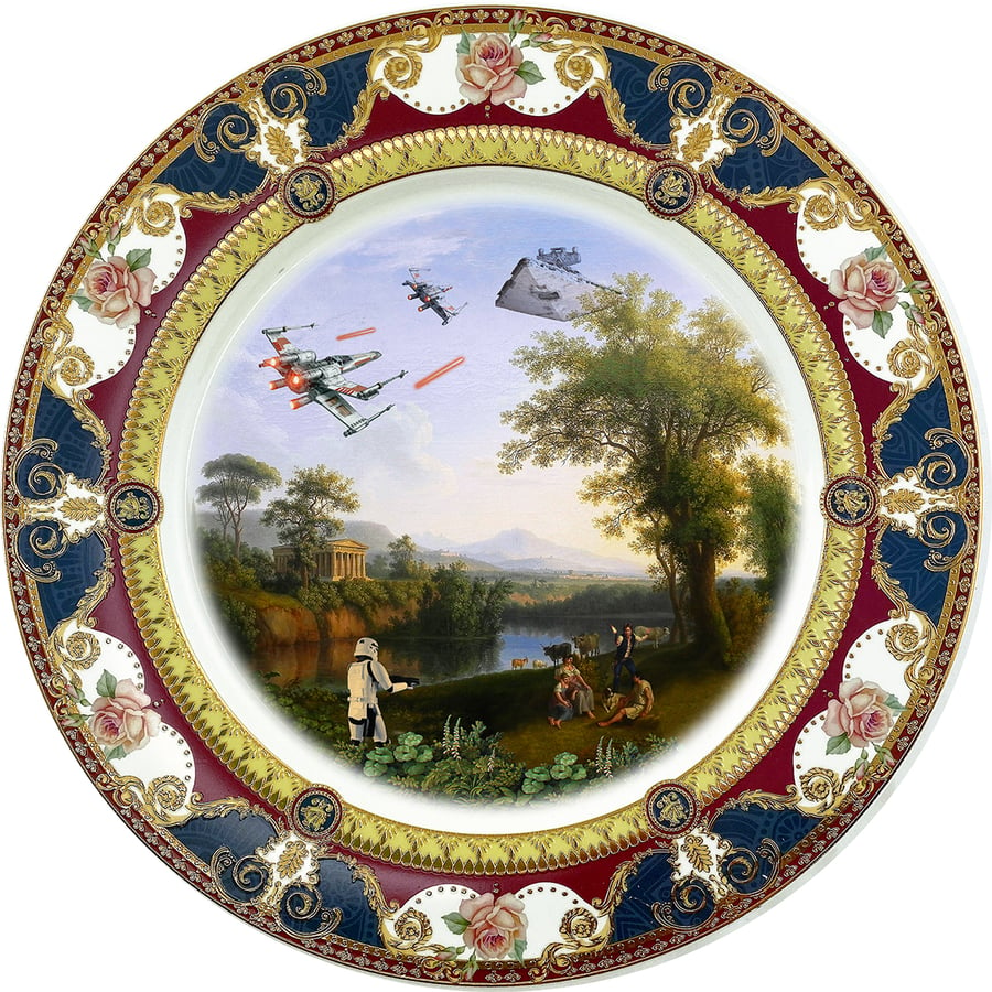 Image of Solo landscape - Large Fine China Plate - #0777