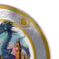 Image 3 of London Blue dragoon - Large Fine China Plate - #0775