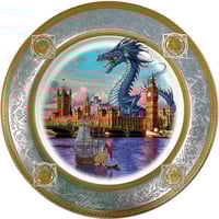 Image 1 of London Blue dragoon - Large Fine China Plate - #0775