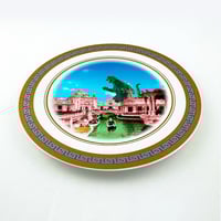 Image 2 of Godzilla Romantic Victorian Landscape - Large fine china plate - #0776