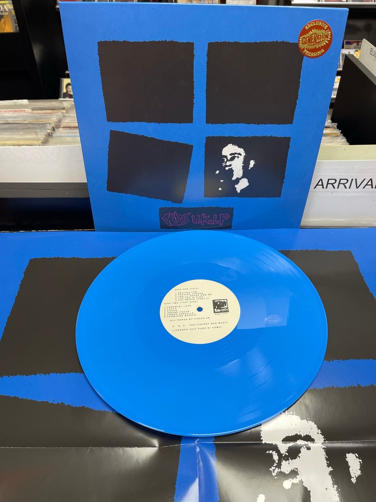 Image of Chaos U.K.-S/T LP  Blue Vinyl Generation Records Exclusive 