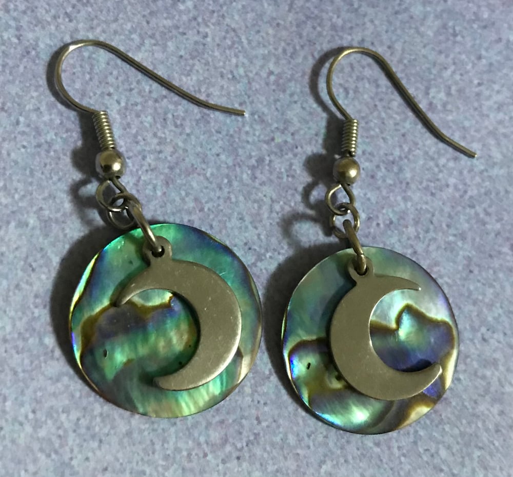 Image of Paua Moon earrings 