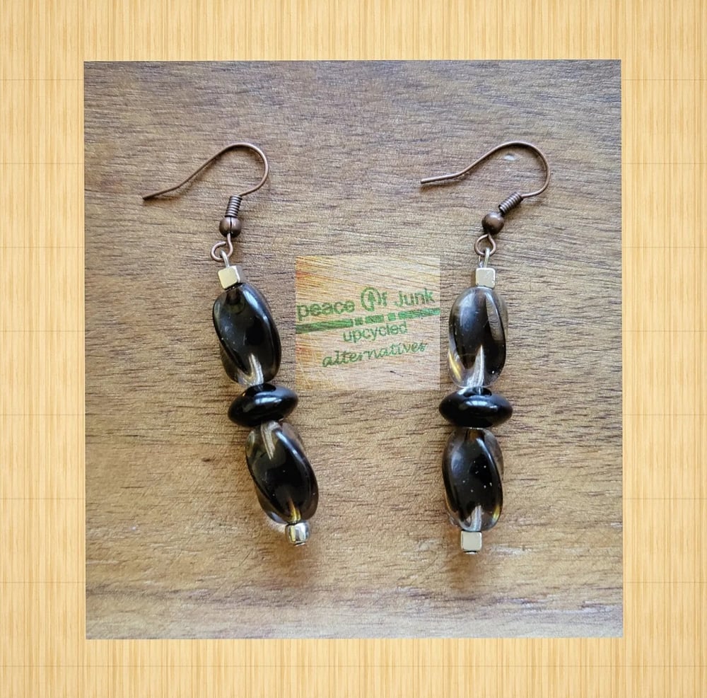 Image of #TINY #TORTOISE SILVER #COKEBOTTLE #EARRINGS 🖤 