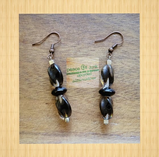 Image of #TINY #TORTOISE SILVER #COKEBOTTLE #EARRINGS 🖤