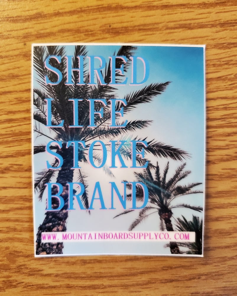Image of Shred Life "Palms" Helmet Sticker