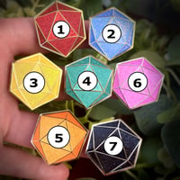 Image 2 of DnD Dice Enamel Pin