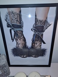 Image 1 of FLUFFY BLACK SHOE GLOSSY PRINT 