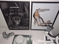 Image 1 of SILVER AND BLACK FASHION PRINTS 