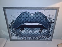 Image 2 of DESIGNER INSPIRED DRIPPING LIP PRINT 