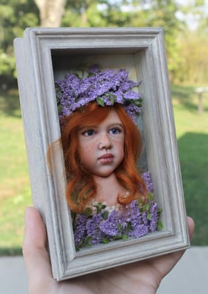 Image of OOAK Polymer Clay Sculpted Artwork "Violetta"