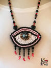 "Eye See You" Evil Eye beaded necklace