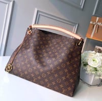 Image 1 of Brown Hard Handle Bag