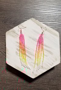 Skinny Neon Ombre Seed Bead Fringe