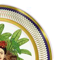 Image 3 of TROPICAL MEXICAN WATERCOLOR - Large Fine China Plate - #0774