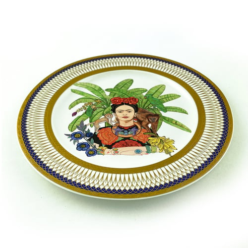 Image of Tropical Mexican Watercolor - Fine China Plate - #0787