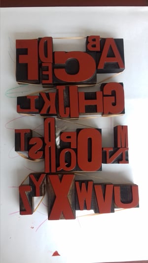 Letterpress Alphabet Print - Portrait