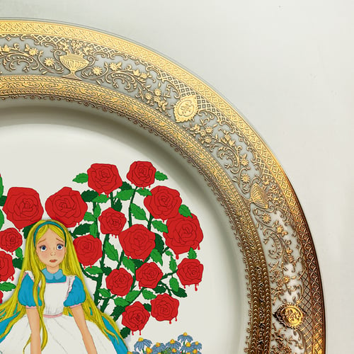 Image of Alice N Roses - Large Fine China Plate - #0743
