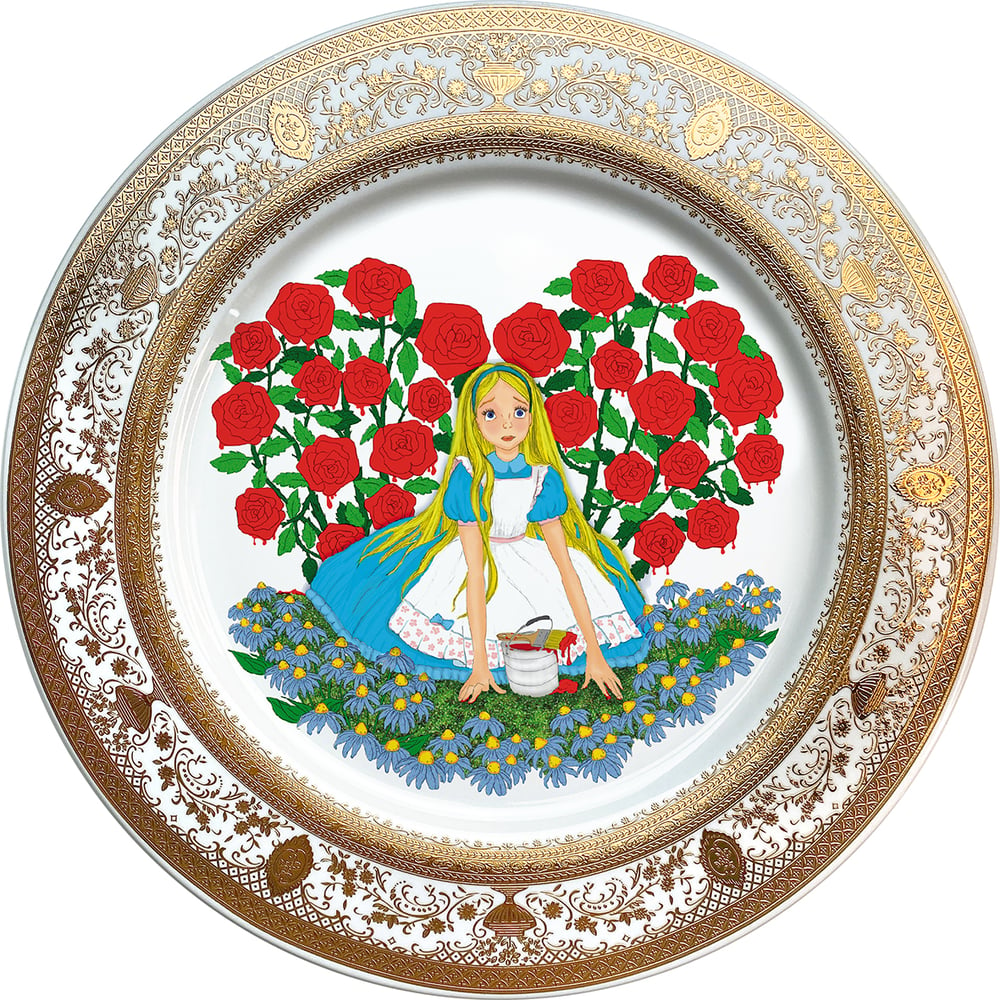 Image of Alice N Roses - Large Fine China Plate - #0743