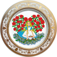 Image 1 of Alice N Roses - Large Fine China Plate - #0743