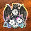 Moonflower Bat Holographic Sticker