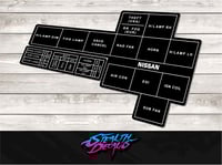 300ZX Fairlady Z fuse box cover sticker set