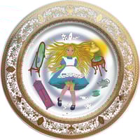 Image 1 of  Alice falling down - Large Fine China Plate - #0743