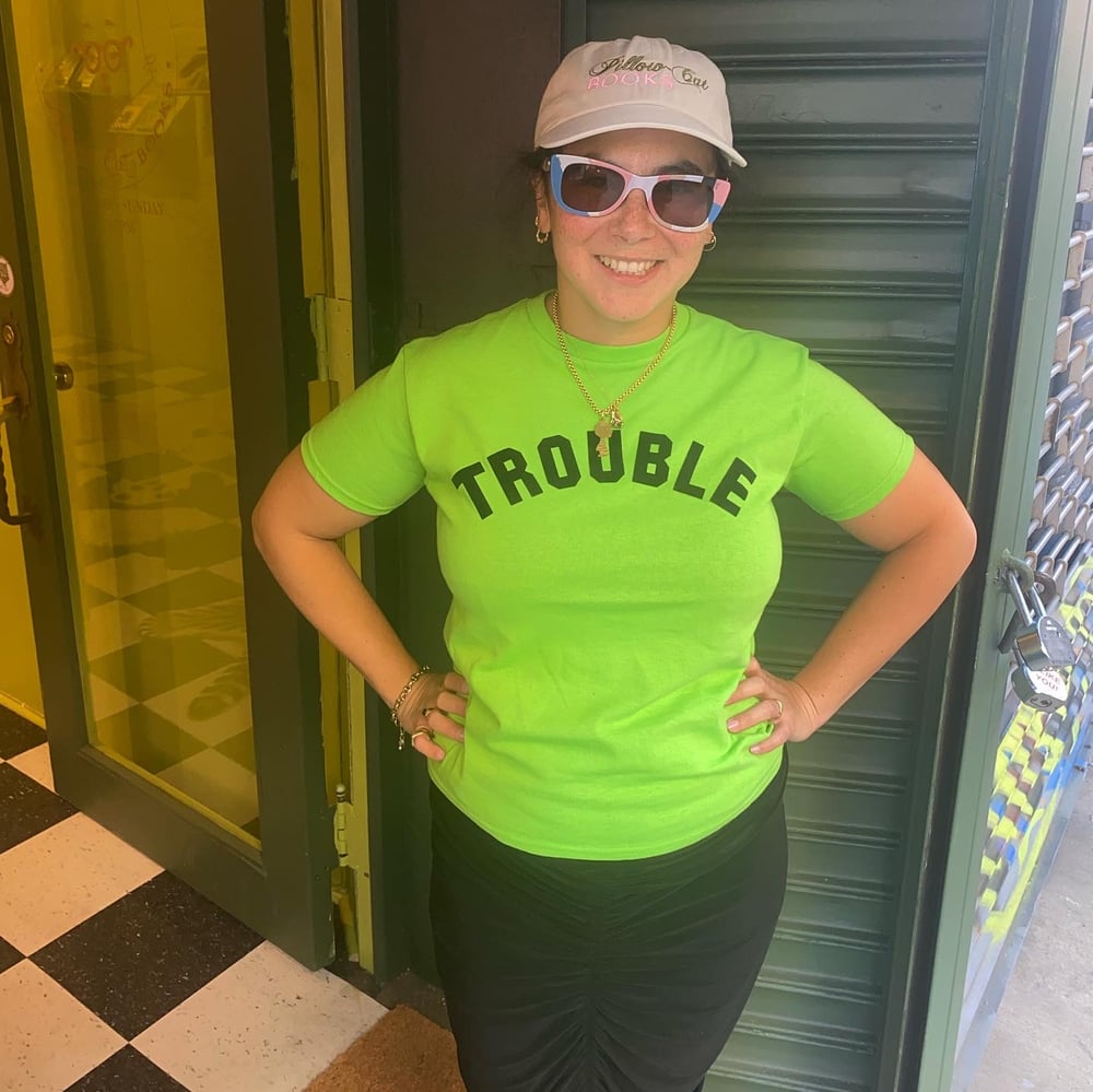 Image of Trouble Tee Lime Green Halloween Edition