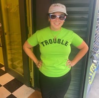 Image 1 of Trouble Tee Lime Green 💚 pre order