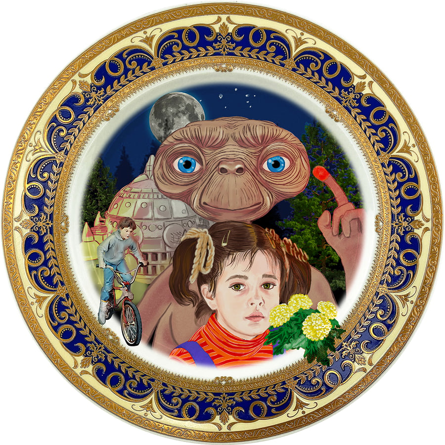 Image of Phone Home - Fine China Plate - #0786