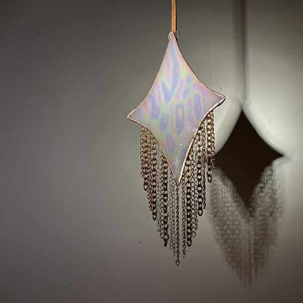 Image of Fringey Star - Iridescent Baby Pink