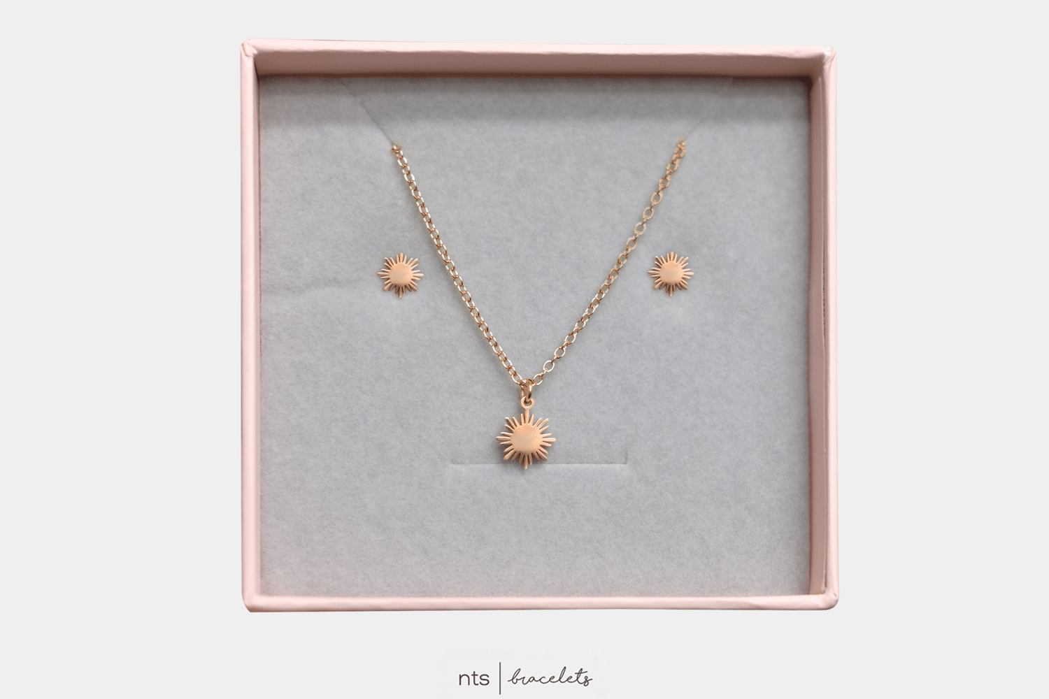 Image of ROSE GOLD FILIPINA SUN NECKLACE & EARRING BUNDLE (Sun + Rose Gold)