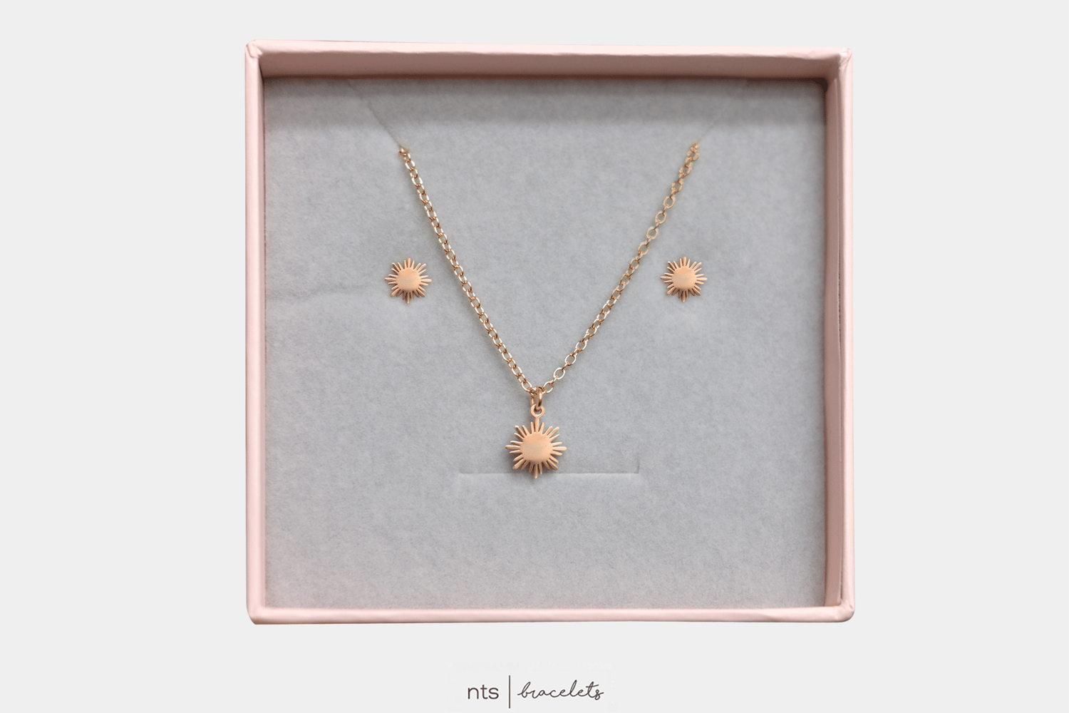 Image of LIMITED ROSE GOLD FILIPINA SUN NECKLACE & EARRING  BUNDLE (Sun + Rose Gold)