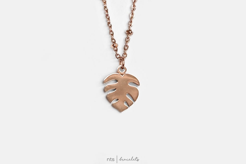 Image of MONSTERA DELICIOSA BALL CHAIN (Limited Edition + Rose Gold)