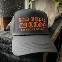Image 2 of Bad Apple Tattoo Hat - Black
