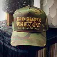 Image 2 of Bad Apple Tattoo Hat - Camo