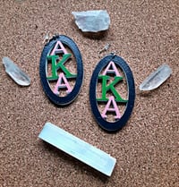 "AKA" Alpha Kappa Alpha Wood Earrings