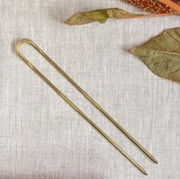 Image 1 of Una Minimal Brass Hair Pin