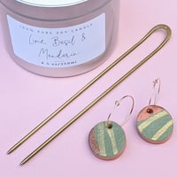 Image 3 of Una Minimal Brass Hair Pin