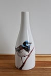 Tall Superb Fairywren Vase