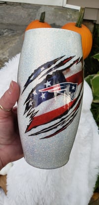 Image 4 of Patriots Football Tumbler