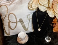 Image 1 of Rose Quartz Heart Necklace 