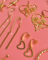 DOUBLE LOOK CHAIN STUD EARRINGS 