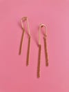 DOUBLE LOOK CHAIN STUD EARRINGS 