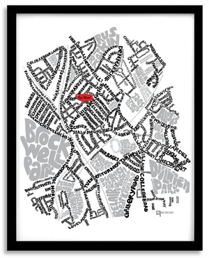 Image of Herne Hill & Dulwich Village - SE London Type map