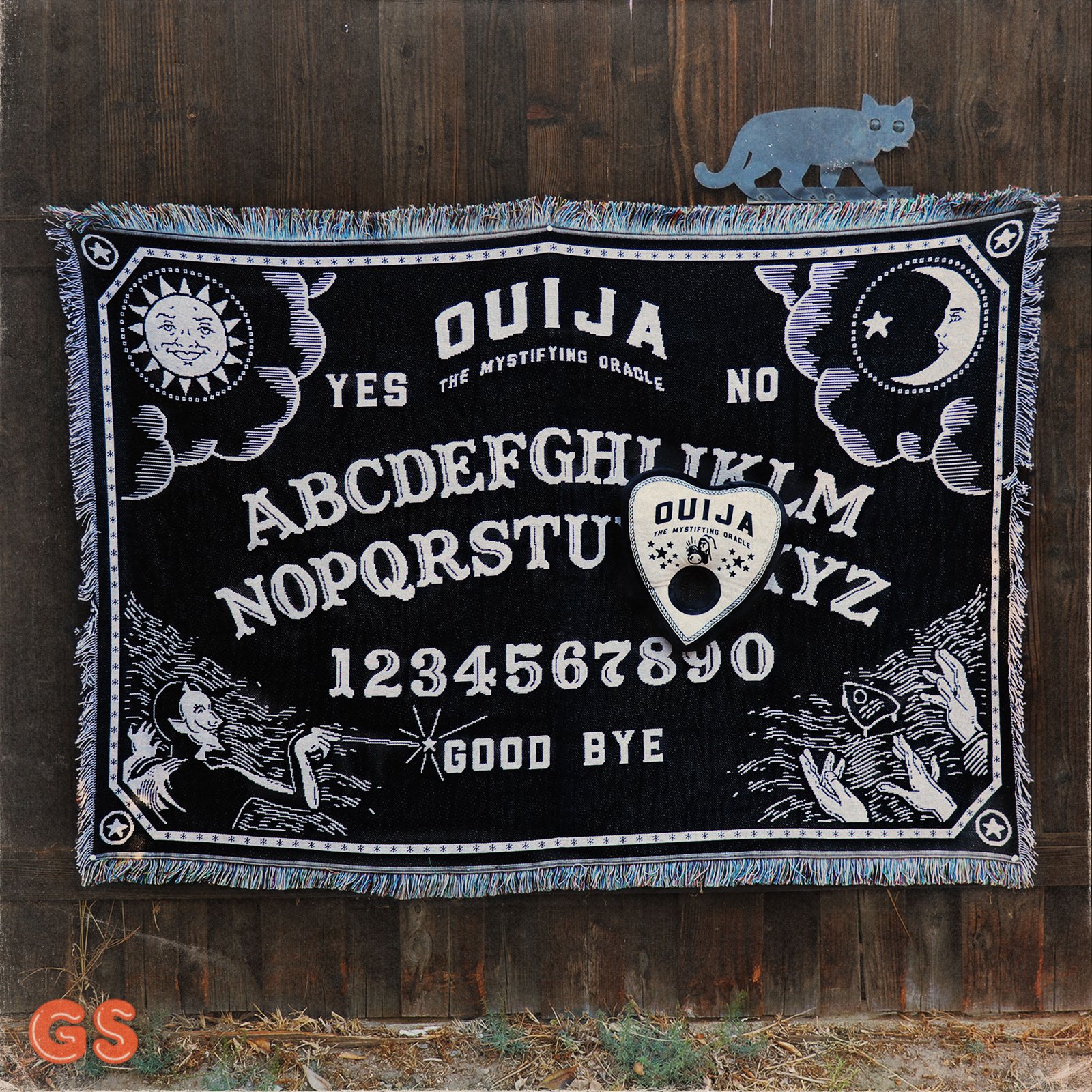 Mystifying Oracle Woven Ouija Blanket Planchette Pillow