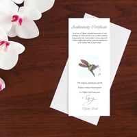 Image 4 of Print of an Empress Hummingbird with free Art Card