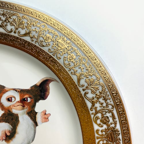 Image of 80s Puppy - Large Fine China Plate - #0745