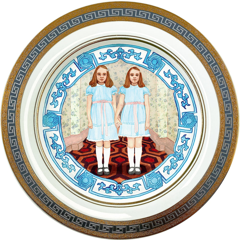 Image of Shining Twins - Large Fine China Plate - #0776