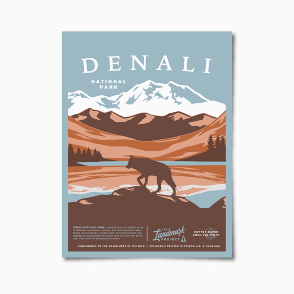National parks map 12x16 poster tiny print shop